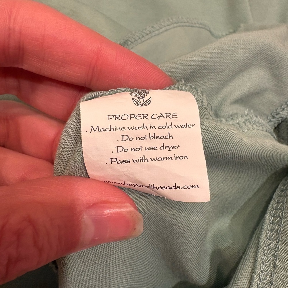 Beyond Threads Light Blue 100% cotton Athletic Yoga Top size medium - Picture 3 of 3